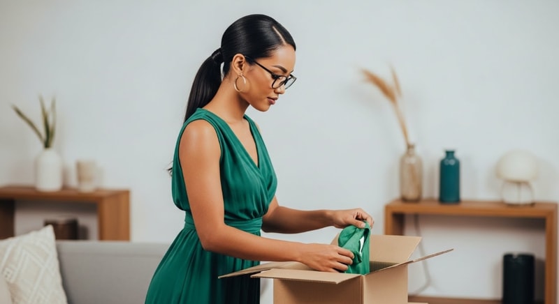 Robe verte en soie